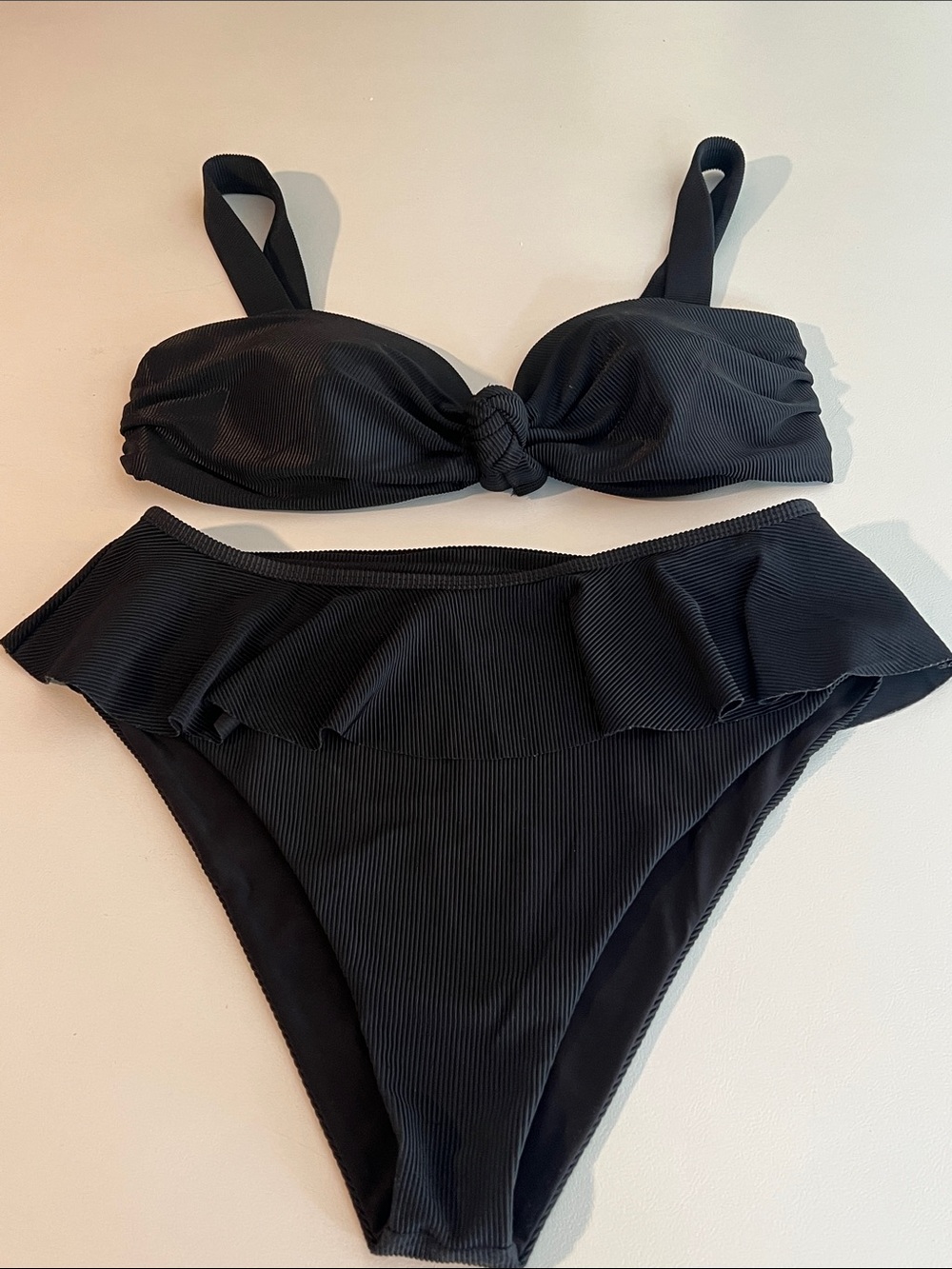 Beach Riot Black Ruffle Knot Bikini Set - Picture 2 of 10